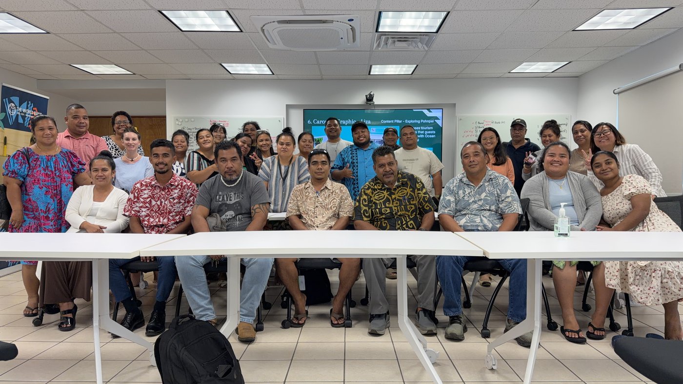 Master trainers and principals from Micronesia at a presentations session
